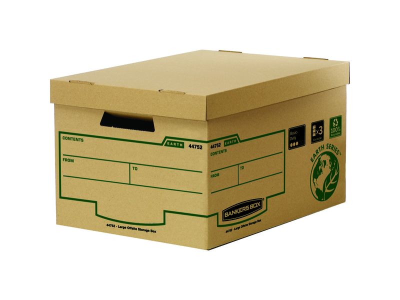 Bankers Box Large Storage Box Stackable and Easy Assembly 10pk