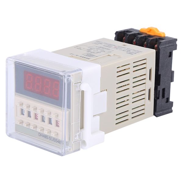 Digital Timer Relay for Cycle Control 0.1s-99h with Base DH48S S
