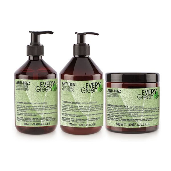 EVERYGreen Softening Anti-Frizz Shampoo, Conditioner, Mask 500ml