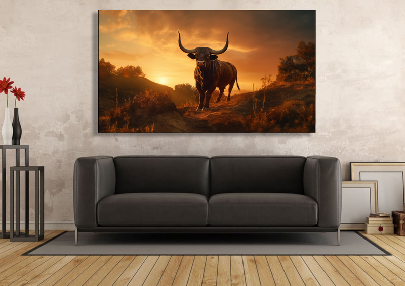 Canvas Wall Art - Bulls Majesty Abstract - IM0218