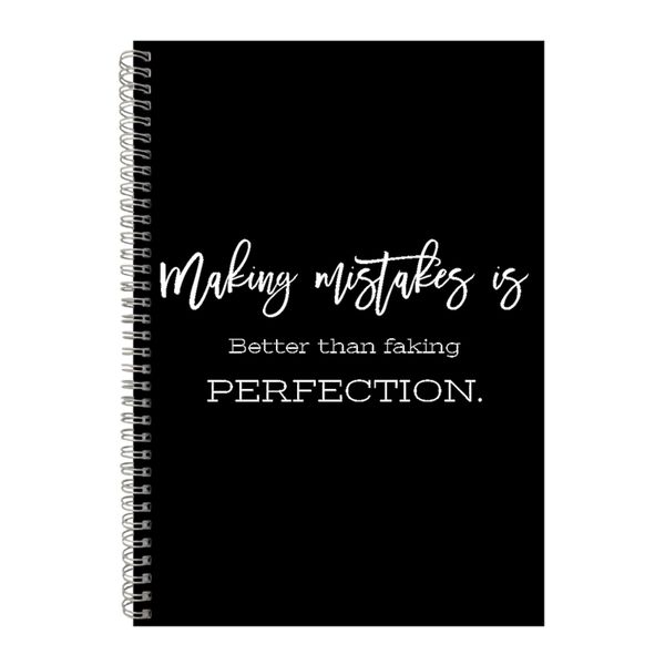 Mistakes A4 Notebook Spiral Lined Motivational Sayings Graphic Notepad 186