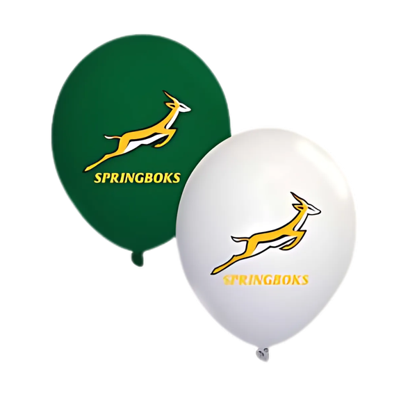 Springbok Themed Latex Balloons 12 inch - Set of 10