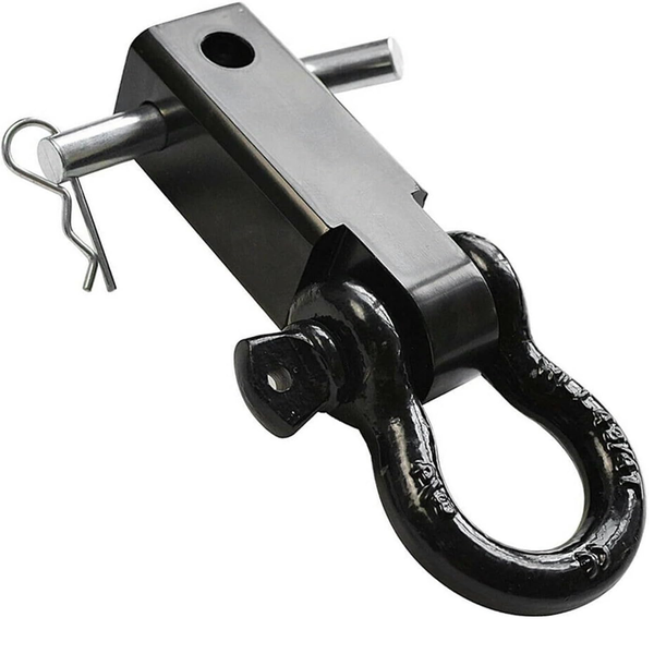 Shackle Hitch Receiver with D-Ring Shackle