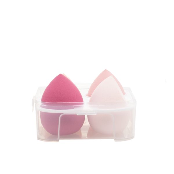Glam Beauty - Set of 4 Makeup Sponges In Clear Egg Box - Shades Of Pink