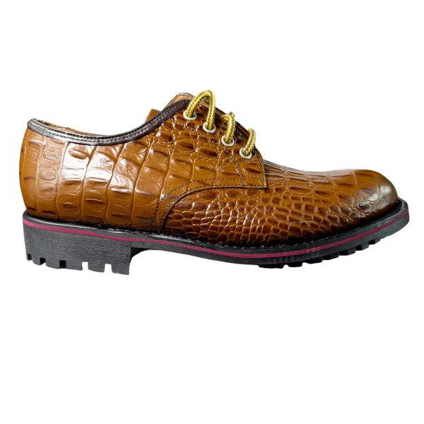 Ranger Leather Tan Brown Croc Shoe