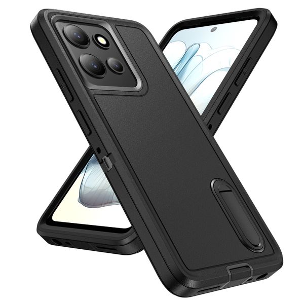 Phone Case Compatible With Moto G Play (2025) 3 In 1 Kickstand Cover