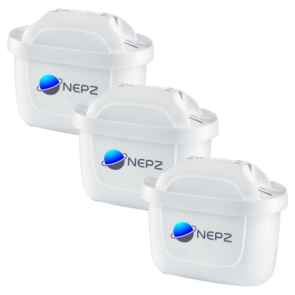 NEPZ Water Filter for Brita Jug - Replacement Cartridge - Set of 3