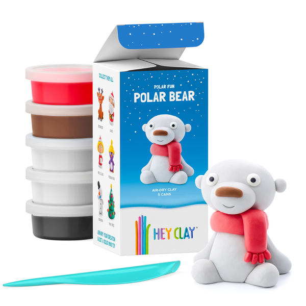 Hey Clay - Modelling Air-Dry Clay with Interactive App Polar Bear Christmas