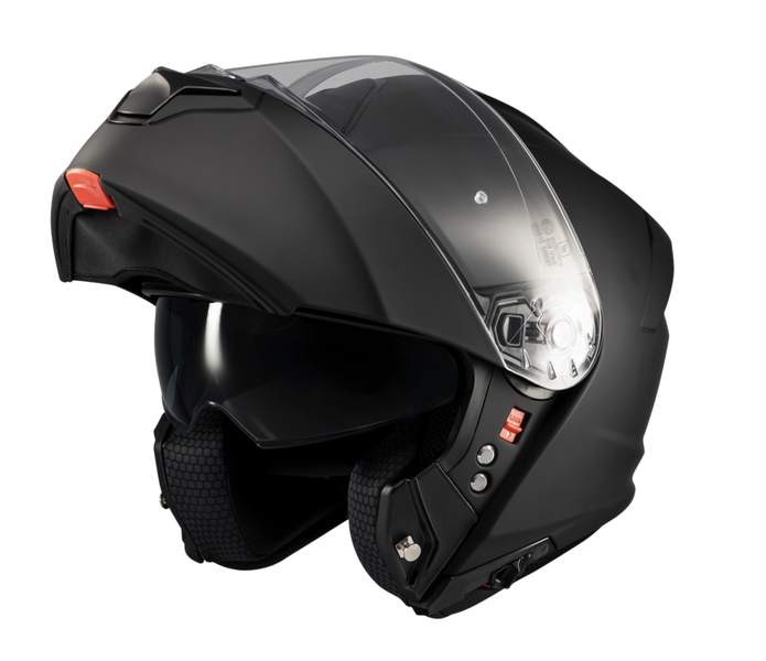 MT Genesis Flip-Up Matt Motorcycle Helmet - Black