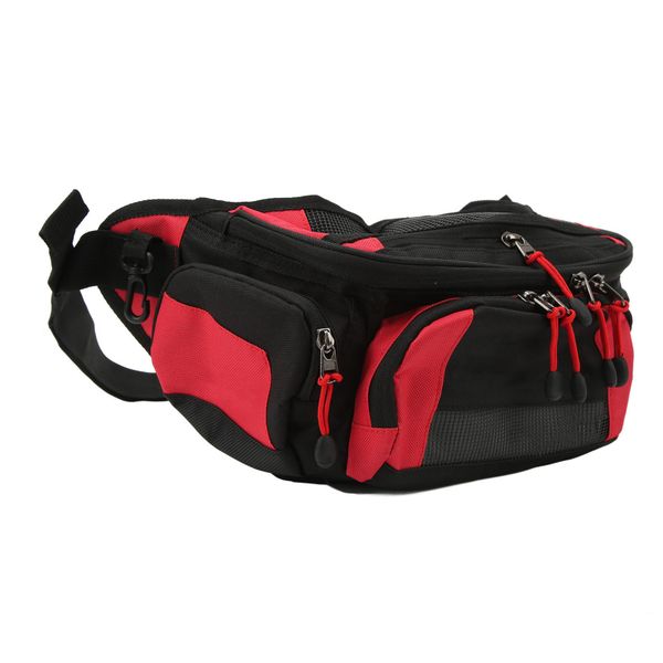 Oxford Motorcycle Waist Packbag Adjustable Belt Large Capacity Red