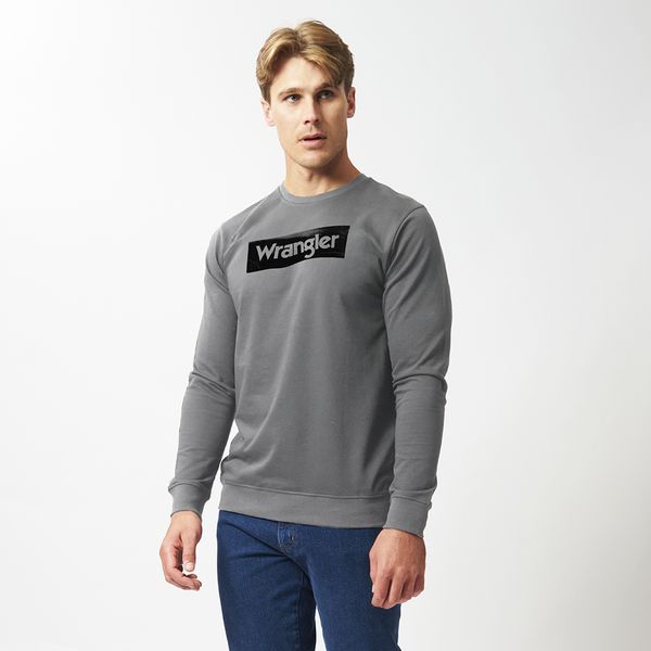 Wrangle Boxed In Crew Sweat Fleece - Overland