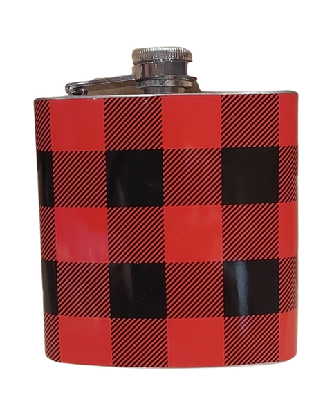 Red and Black Hip Flask - Perfect Gift for Dad