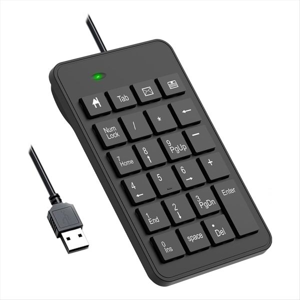 Wired Number Pad Usb 23 Key Numeric Keypad
