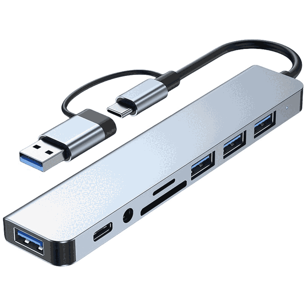 VIENON 5-in-1 USB-C Hub with 3 USB Ports and SD/TF Card Reader