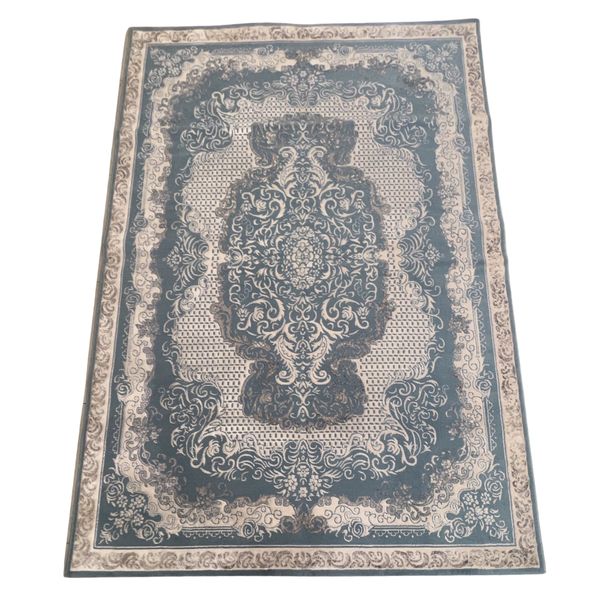 Beautiful Grey / Blue Thick Pile Turkish Rug- 300 x 200 cm