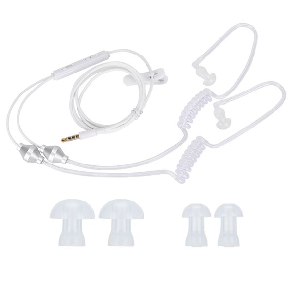 3.5mm Mobile Anti - Radiation Double Spiral Air Acoustic Tube Earphone for Phones