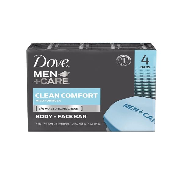 Dove Men Skin Cleansing Bar Clean Comfort 4 Pack 100g