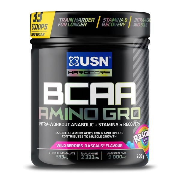 USN BCAA Amino Gro 200g Wild Berries Rascals