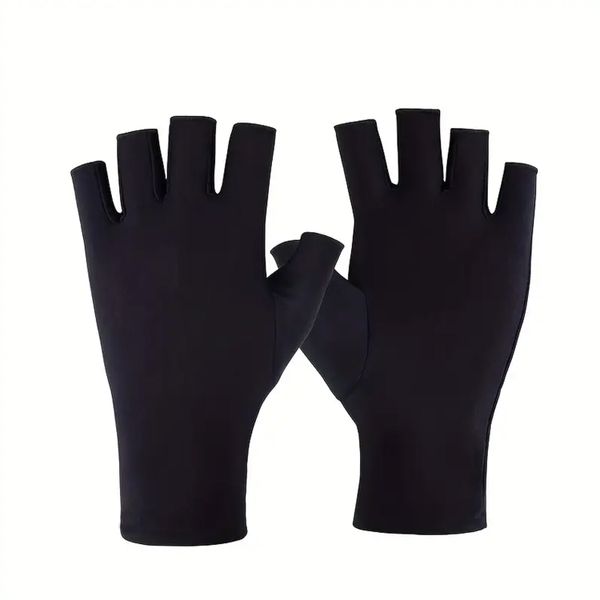 Thin and Extended Sun Protection and UV Protection Nail Art Gloves