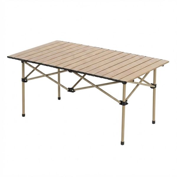 Foldable Aluminium Camping Table 95cm Portable Roll Up Picnic Table