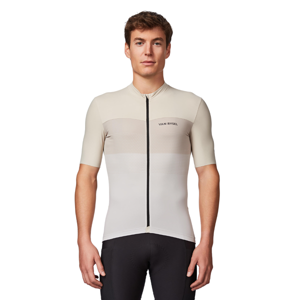 Men's Fitted Short-Sleeved Road Bike Jersey - Beige