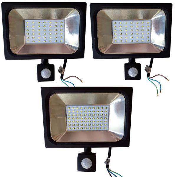 LED Flood Light (Day Night Sensor Integrated): 2 x 30W + 1 x 50W
