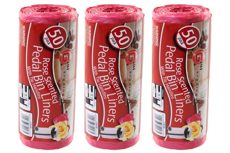 Bin Liners 50s Rose - 3 Pack