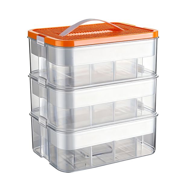 3 Layer Building Blocks Storage for lego Toy Organizer Stackable Lids Box