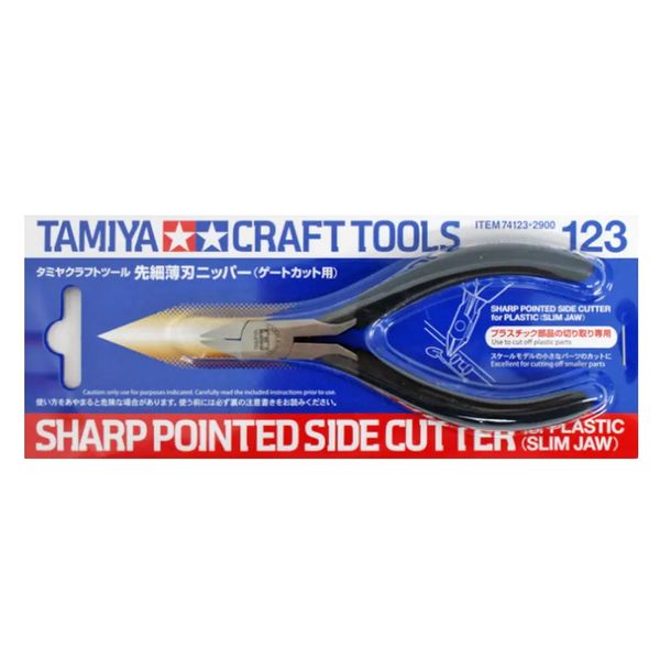 Tamiya Sharp Pointed Side Cutter Tool for Plastic (Slim Jaw)