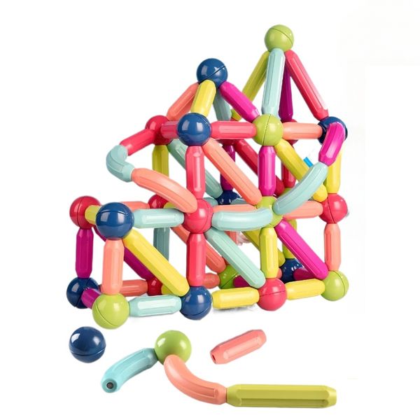 Baby Educational Toys/Magnetic Building Blocks with Storage Box -64 Piece