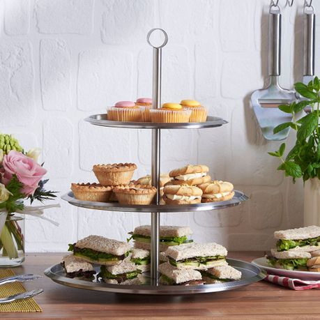 Stainless steel 3 tier cake outlet stand