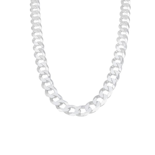 14mm X 65cm Curb Link Silver Chain