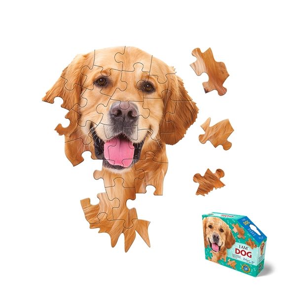 Madd Capp I Am Dog Retriever Head Shaped Jigsaw Puzzle - 24 Pieces