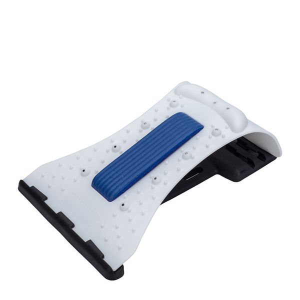 Magnetic Point Massage Lumbar Back Stretcher-White&amp;Blue