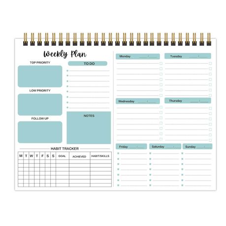 Weekly Planner Book with 54 Double Sided Sheets Image