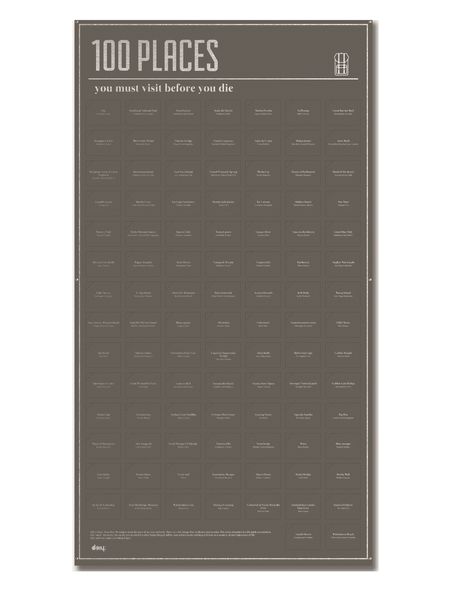 100 places you must visit before you die English Poster