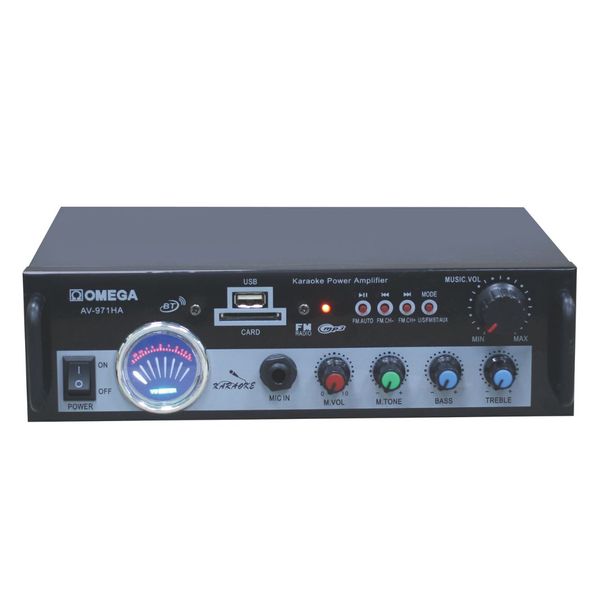 Omega Karaoke Power Amplifier Professional USB/SD Card AV-971HA