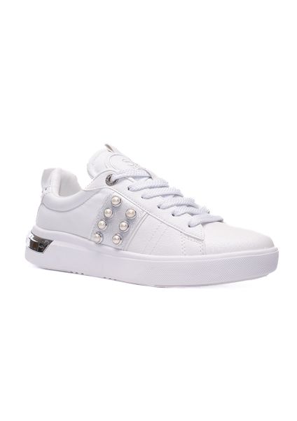 Soprani - Meg Nappa Canvas Low Cut Sneakers-White