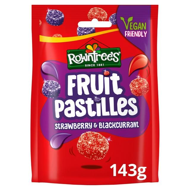 Rowntree's Fruit Pastilles Strawberry & Blackcurrant Sharing Bag - Pack ...