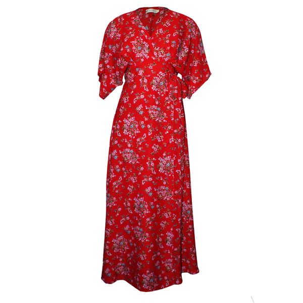Nucleus Balcony Dress in Red Ditsy Floral