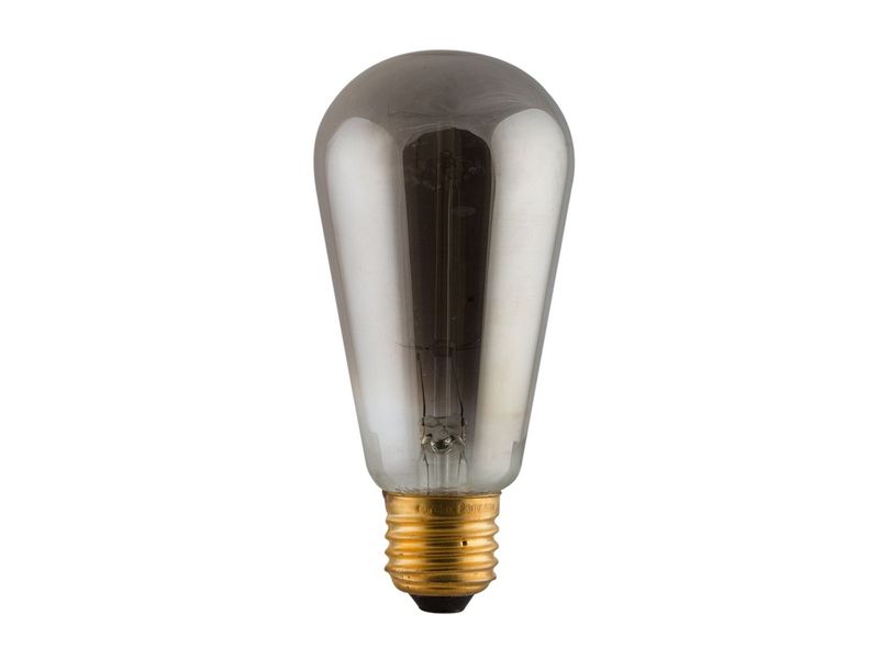 40W Smokey Pear Shape Warm White Dimmable Filament E27 Bulb x 2