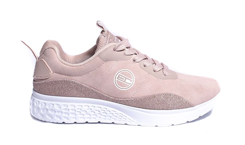 Enrico Coveri Glitter Dusted Women's Sneakers - Light Pink/Nude