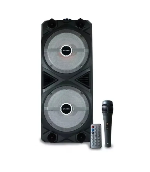 KTS Heavy Bass Karaoke Dual Speaker Wireless Stereo with Mic and Remote