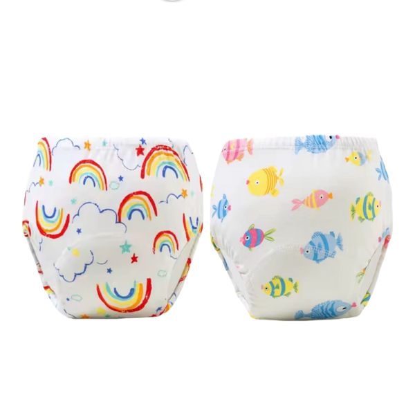 Toddler Potty Training Support Pants 2 pack Fish/Rainbow