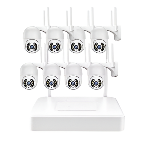 NVR Security System - 6 IP Cameras Network Monitoring Kit