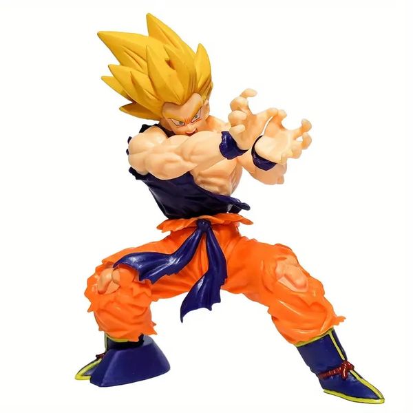 Dragon Ball Z Goku Kamehameha Wave Battle Worn Anime Figurine