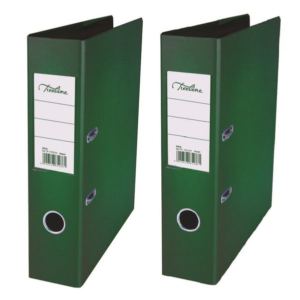 Treeline Green PP Lever Arch File - Pack of 2