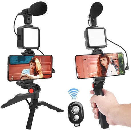 Smartphone Video & Microphone Vlogging Kit with LED Light & Tripod Stand |  Shop Today. Get it Tomorrow! | takealot.com