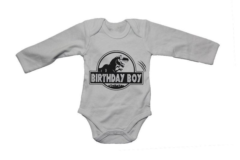 Birthday Boy - Dino - Long Sleeve - Baby Grow