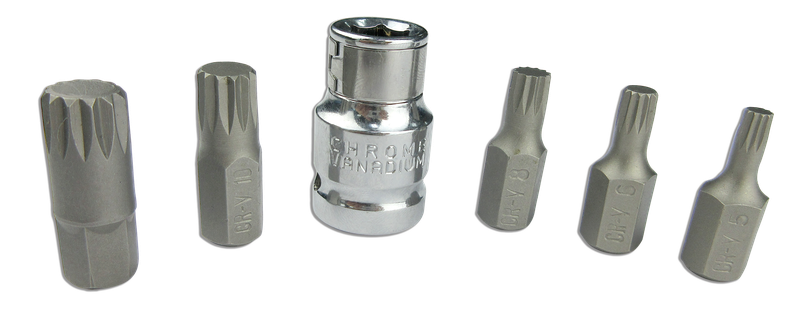 ACA - Multi Spline Fine Bit Set - 6 Piece